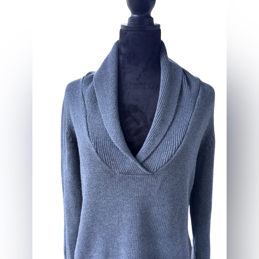 Converse Grey Shawl Collar Sweater Large Japan Cozy Minimalist Vintage Knit Fall - Picture 2 of 8